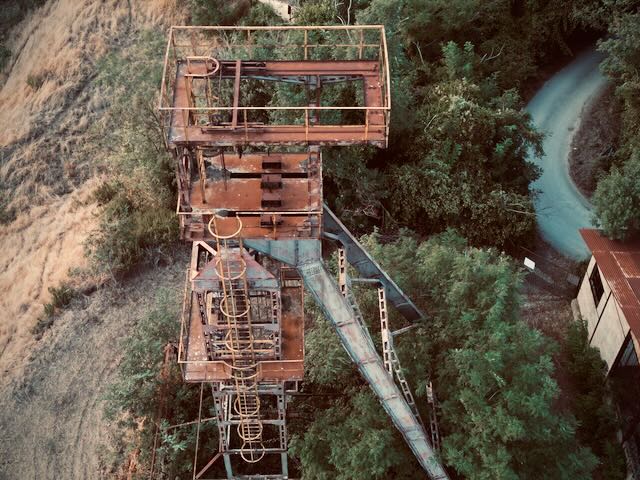 Vista aerea della vecchia torre a vento